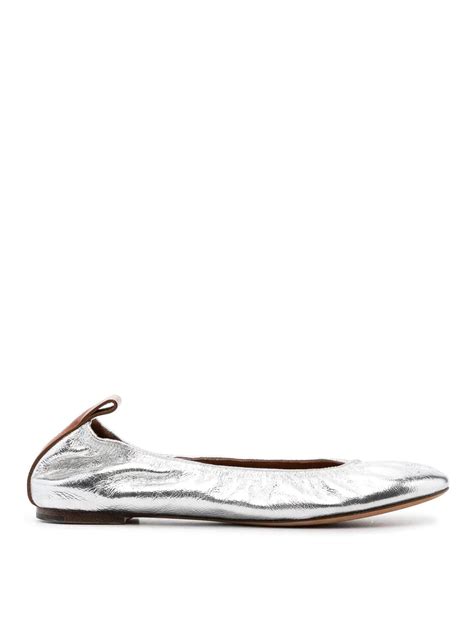 Lanvin Silver ballet flats - Metallic - Women | FWBAMB02METAP24M2