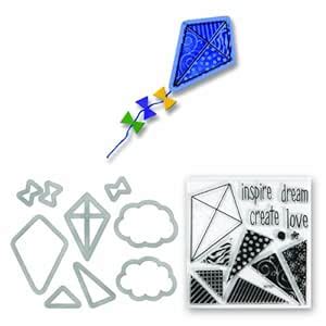 Sizzix Framelits Die Set 9PK with Stamps - Kites by Stephanie Barnard ...