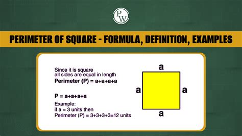 Image result for Perimeter of a Square Example