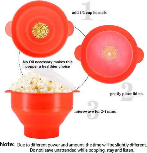 Microwave Popcorn Popper, Popcorn Maker, Silicone Popcorn Popper ...
