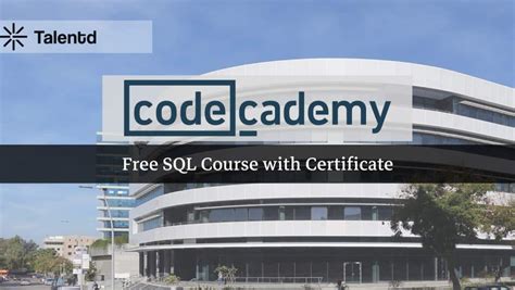 Free SQL Course with Certificate by Codecademy – Learn Data Skills in ...