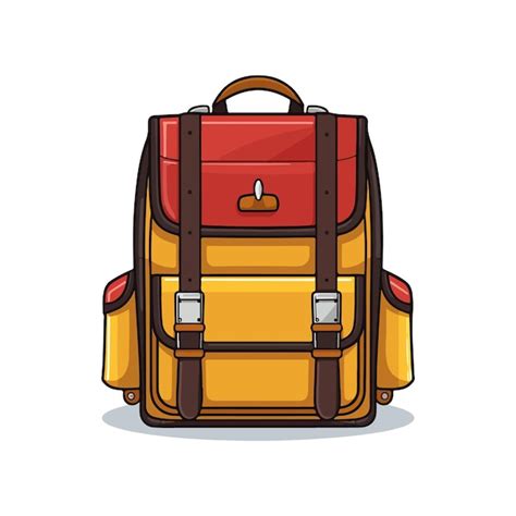 Klassische Rucksack-Illustration | Premium Vektor