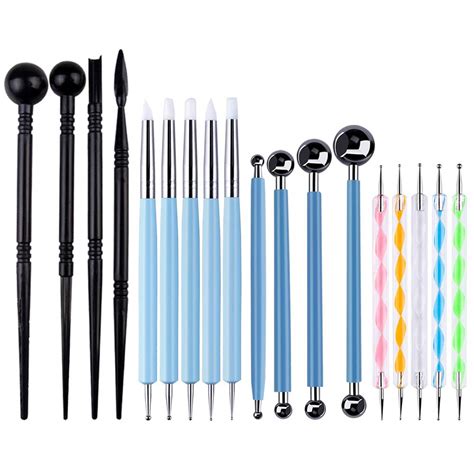 Buy SENHAI 18Pcs Polymer Modeling Clay Sculpting Tools, Dotting Tools ...