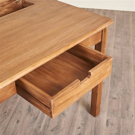 Buy Helios Woodstock Mango Wood Study Desk - Brown from Helios by Home ...