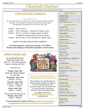 Fillable Online STATE TESTING SCHEDULE Fax Email Print - pdfFiller