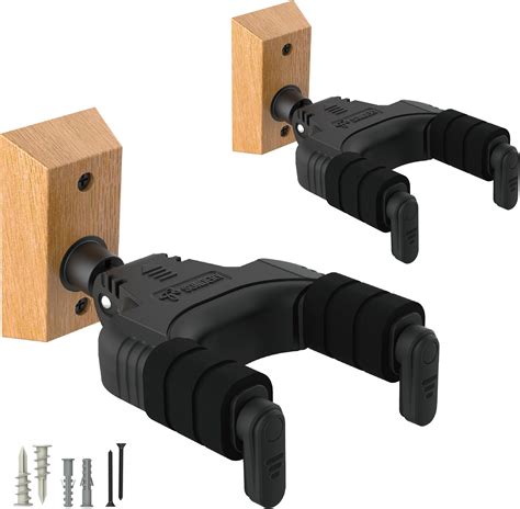 WeeGoo 2 Pack Guitar Wall Mount Auto Lock Guitar Wall Hangers with ...