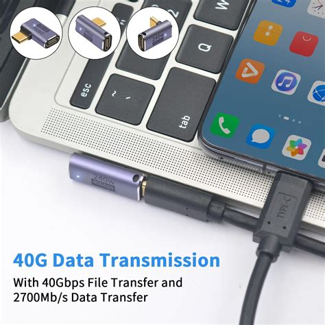 Duttek 90 Degree USB C Adapter 240W, PD Male to India | Ubuy