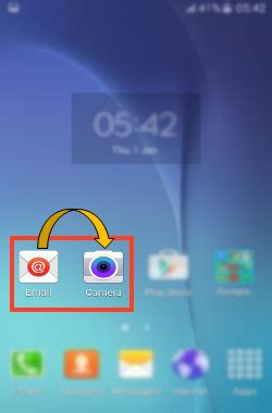 How to create Folder on the home screen in Samsung Galaxy J5(SM-J500F ...