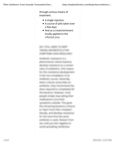 SOLUTION: What antibiotics treat sexually transmitted diseases - Studypool