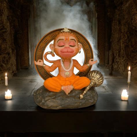 Divine Protector: Baal Hanuman Resin Statue 11.5 cm – Aurance