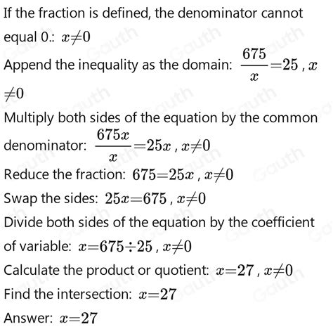 Solved: 675:x=25 [algebra]