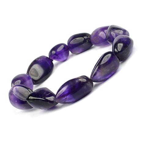 Buy Crystu Amethyst Bracelet Crystal Bracelet Tumble Bracelet for Reiki ...