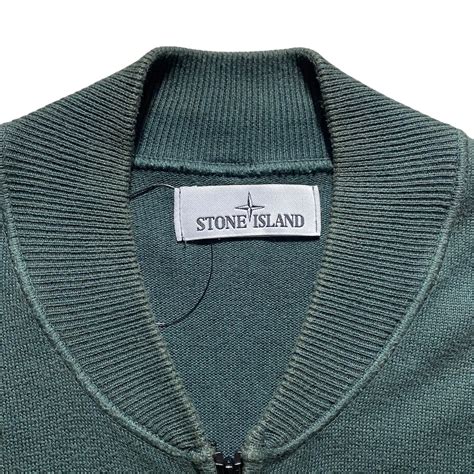 STONE ISLAND zip up knit sweater | NOIR ONLINE