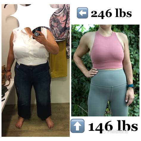 F/29/5’4” [246 > 146 = 100 lbs lost] (9 months) After years of therapy ...