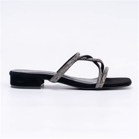 Do You Fancy? - Rhinestone Black Flats – Forever Shoe Bazar