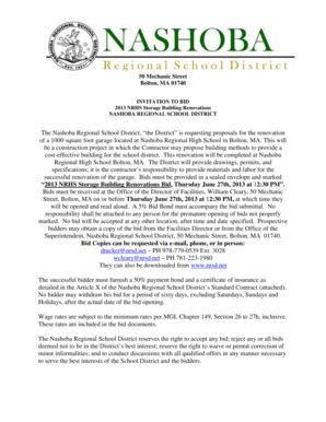 Fillable Online HS Storage Building Renovations bid package_6-12-2013_0 ...