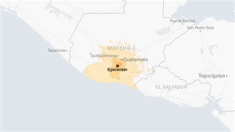 Map: 5.7-Magnitude Earthquake Strikes Guatemala - The New York Times