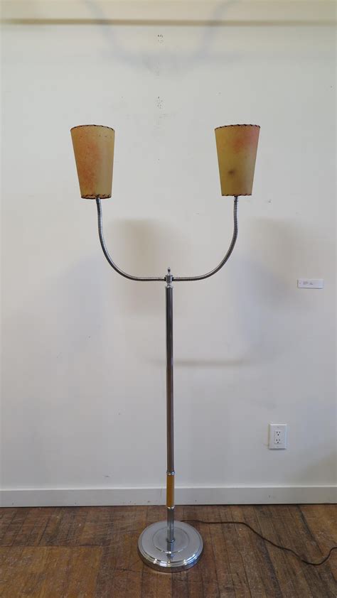 Midcentury Goose Neck Floor Lamp For Sale at 1stDibs