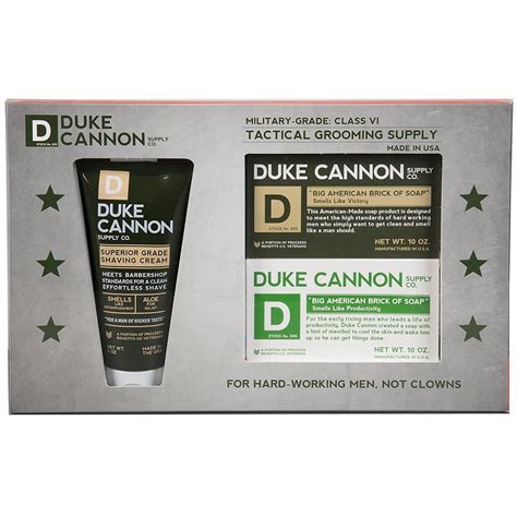 Shower + Shave Duke Cannon Tactical Grooming Supply Gift Sets Includes ...