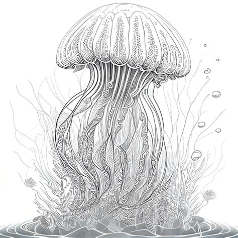 Jellyfish Mandala Coloring Pages