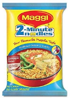 Maggi No Onion No Garlic Noodles, 70g (Pack of 12) Instant Noodles ...