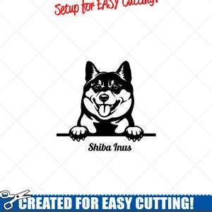 Buy Peeking SHIBA INUS Dog Clipart -vector Clip Art Graphics-digital ...