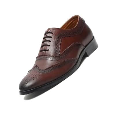 LOUIS STITCH Men's Brown European Leather Formal Shoes Handcrafted ...