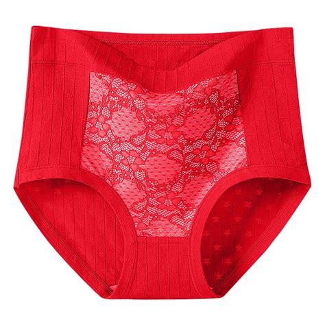 Customer reviews for BLVB Plus Size Panties for Women Floral Lace High ...