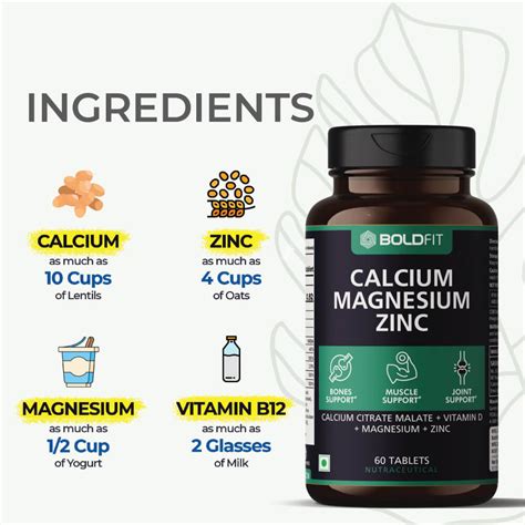 Calcium Magnesium Zinc Tablets – Boldfit