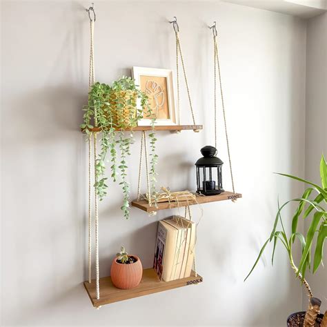 NWOOD Hanging Shelves For Wall Shelves For Plant Shelf India | Ubuy