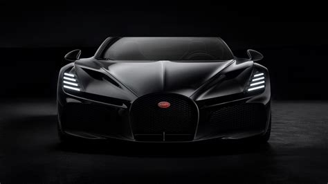 Bugatti W16 Mistral Wallpaper 4K, Black cars, Roadster, Hypercars