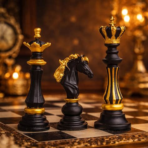 Buy Sutra Decor Polyresin Set of 3 Chess Piece Showpieces – King, Queen ...
