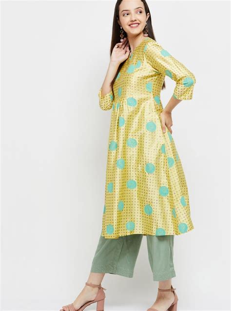 Buy Women Geometric Print A-line Kurta Online at just Rs. 1199.0 ...