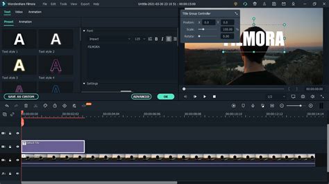 Image result for Filmora X. Text Behind Object