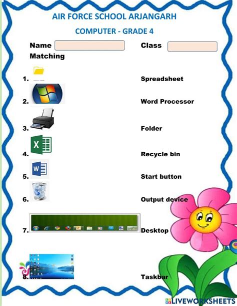 Matching Computer Live Worksheet 的图像结果