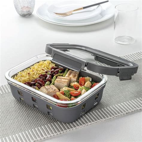 Buy Borosil Klip N Store Plus 1040 ml Rectangle Glass Food Storage ...