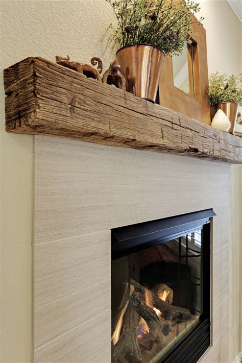 Authentic Hand Hewn Fireplace Mantle | Rustic Reclaimed Wood