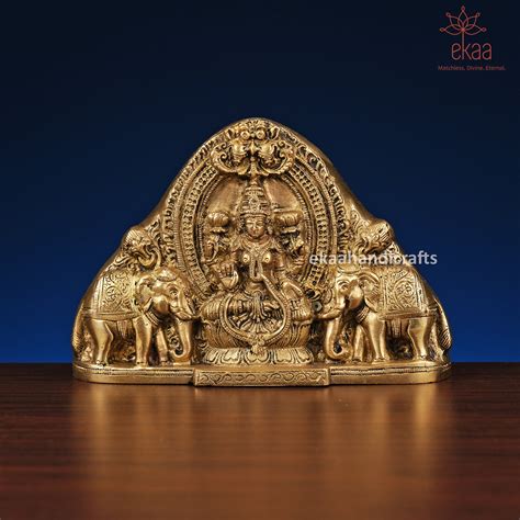 Brass Goddess Gaj Lakshmi Wall Hanging – Ekaa Handicrafts