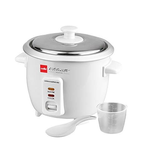 Cello Cook -N-Serve CNS-500 540-Watt Rice Cooker (Black and White ...
