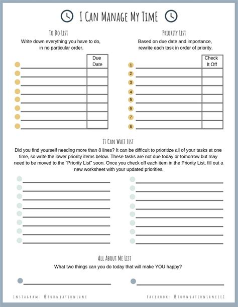 Image result for Time Management Activity Worksheet