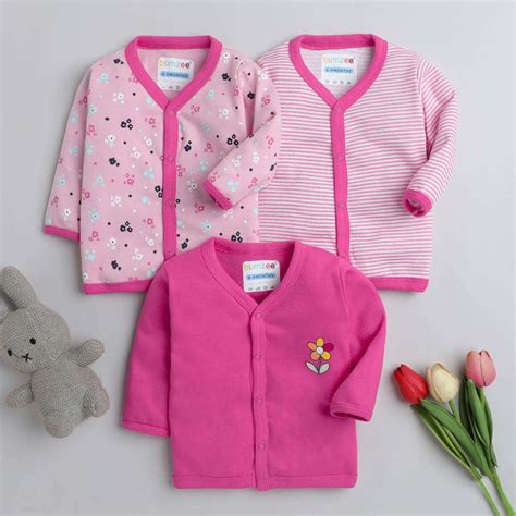 Shop Online Girls Pink All-Over Print Full-Sleeve Jablas - Pack Of 3 at ...