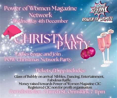 Power of Women Magazine Network Christmas Party, Portobello Bar, Church ...