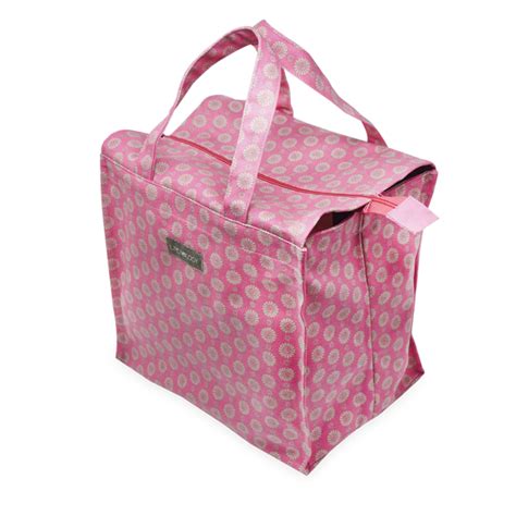 Tall Acrylic Coated Lunch Bag with Zip - Geo Pink Flambé – Thabisa