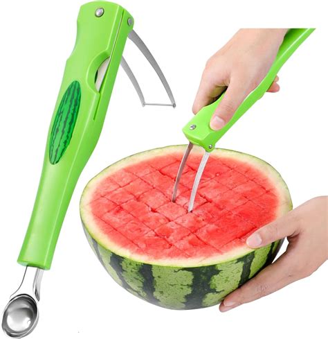 Amazon.com: OLESBUR Premium Watermelon Cutter - 3 in 1 Watermelon ...