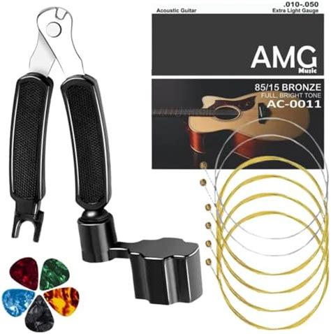 MOCKING BIRD Acoustic Guitar Strings Set of 6 Stainless Steel with 3 ...