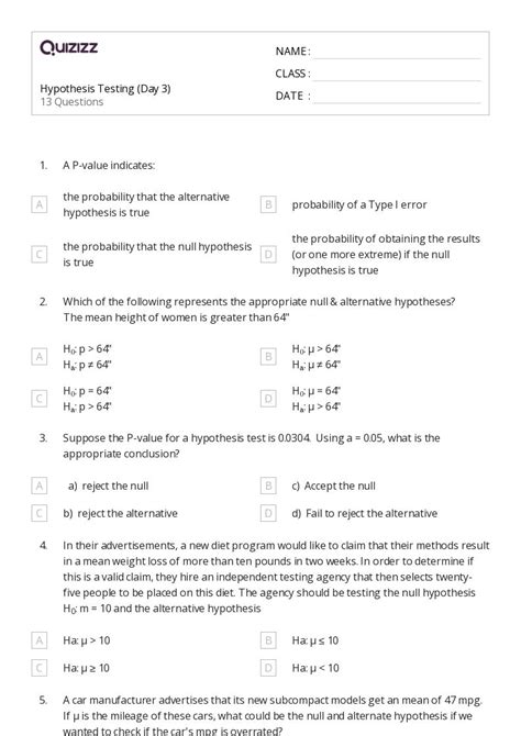 Image result for Sample Questions On Hypothesis Testing