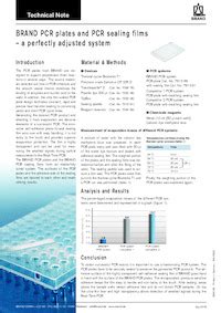 Life Science sealing films for PCR and qPCR | BRAND