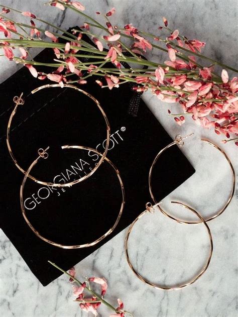 The Hoop Station La Lago Di Como Medium Hoop Earrings, Rose Gold