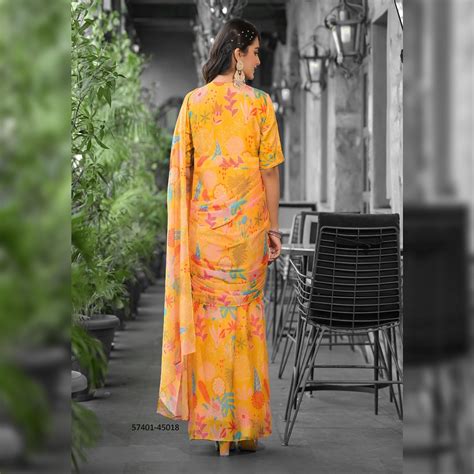Gorgeous Multicolor Printed Gown Saree by Vibrant Attire-Elevate Your ...