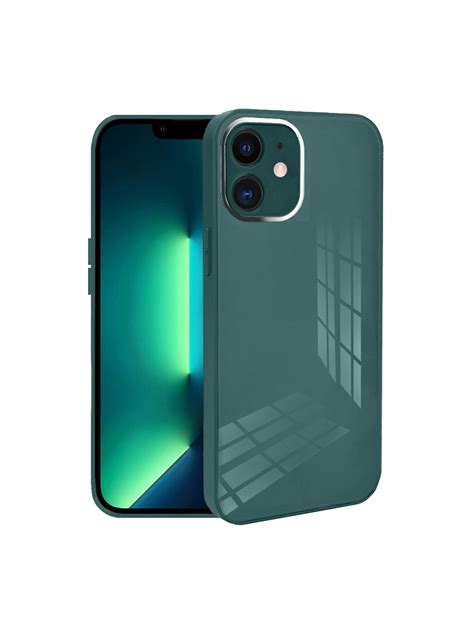 Buy Karwan Transparent & Dark Green Solid IPhone 12 Mini Phone Back ...